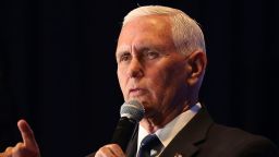 Republican presidential candidate and former Vice President Mike Pence  speaks during the New Hampshire Republican Party's First In The Nation Leadership Summit Saturday, Oct 14, 2023, in Nashua, N.H.