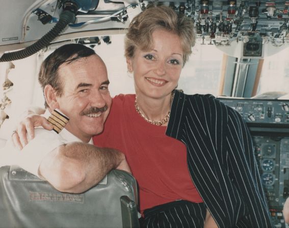 <strong>Final flight:</strong> Here's the couple pictured on Ian's last Pan American flight. "I think the main thing that we had is we started the marriage with a lot of love," says Ilona.