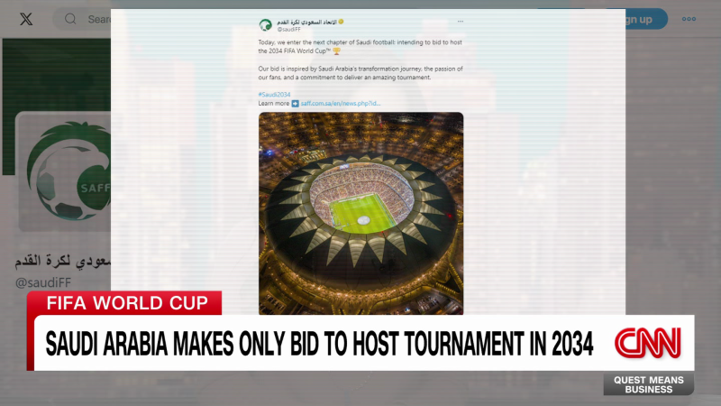 Saudi Arabia Makes Only Bid To Host 2034 World Cup | CNN