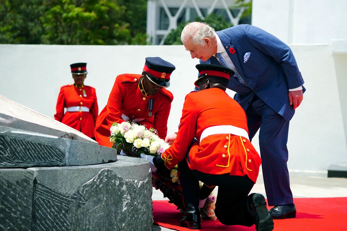 The British King, seen here laying a wreath at the Tomb of the Unknown Warrior, and Queen Camilla are visiting Kenya at Ruto's invitation to celebrate the relationship between the two countries. The visit comes as Kenya prepares to commemorate 60 years of independence from Britain.