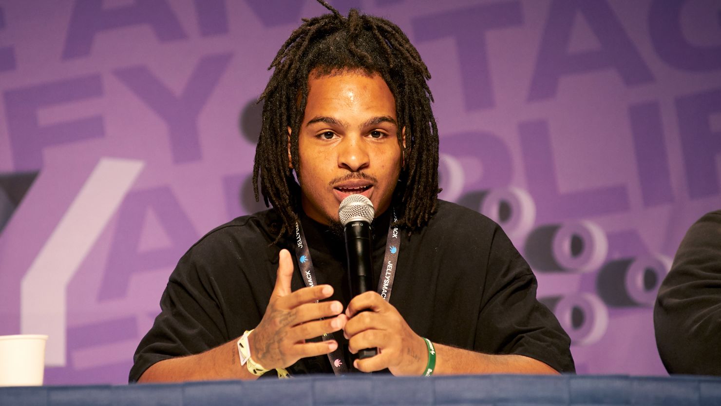 Keith Lee speaks onstage at VidCon Anaheim 2023 at the Anaheim Convention Center on June 23, 2023 in Anaheim, California.