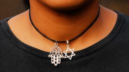 Symbols of Judaism and Islam - stock photo