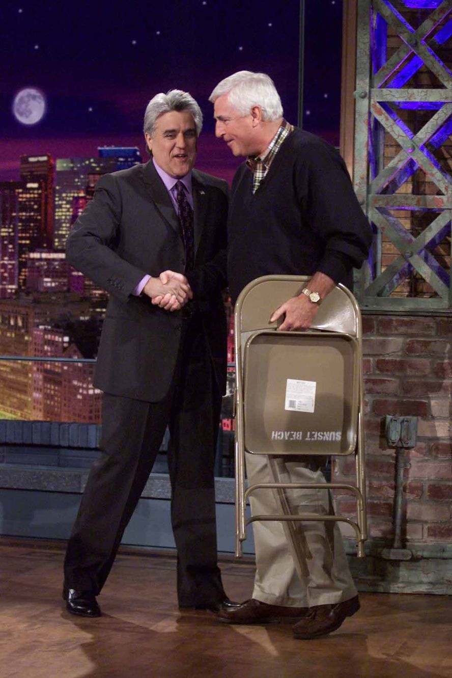Knight appears on "The Tonight Show with Jay Leno" in 2002.