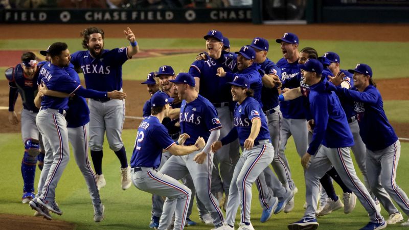 The Texas Rangers gained the primary World Collection title in franchise historical past