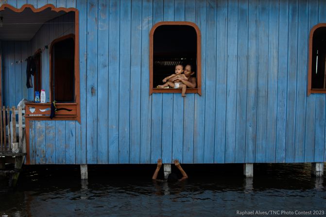 Raphael Alves took this image showing rising rivers in Anama, Brazil, which won the climate category. 
