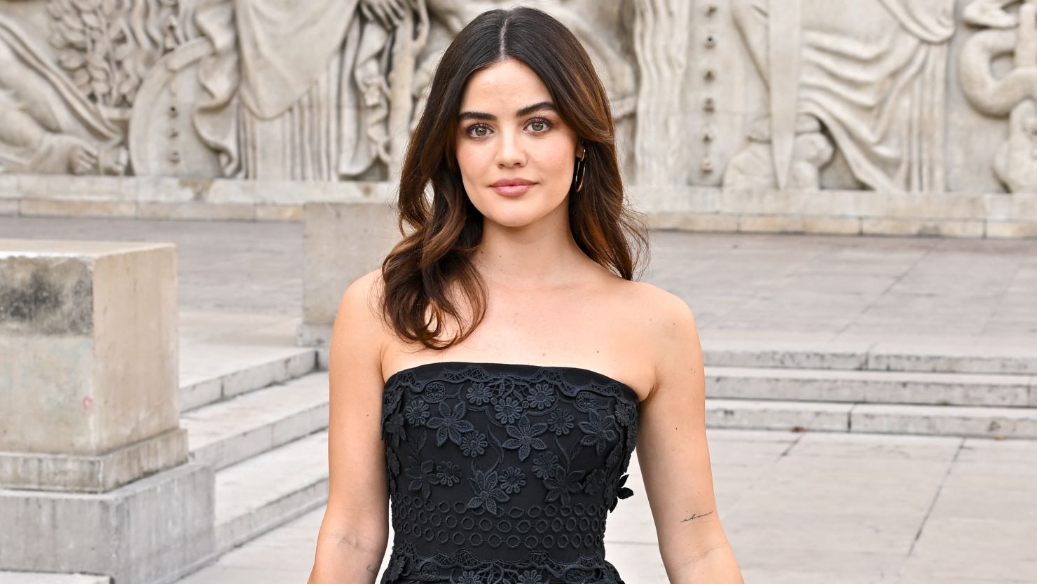 Lucy Hale at Paris Fashion Week in September.