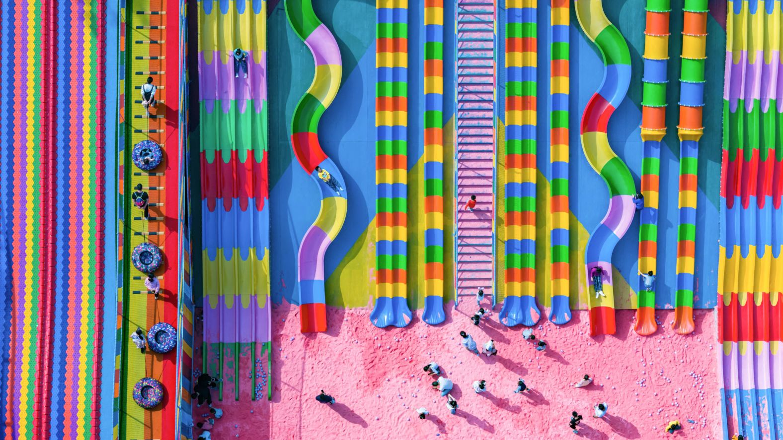 People play at a playground in China's southwestern Chongqing municipality on Sunday, October 29.