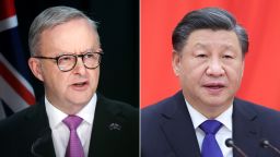 Australian Prime Minister Anthony Albanese and Chinese leader Xi Jinping.