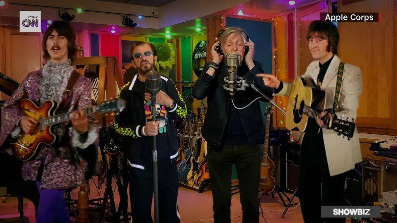 The Beatles make chart history in the UK with their hit single Now and Then reaching No 1