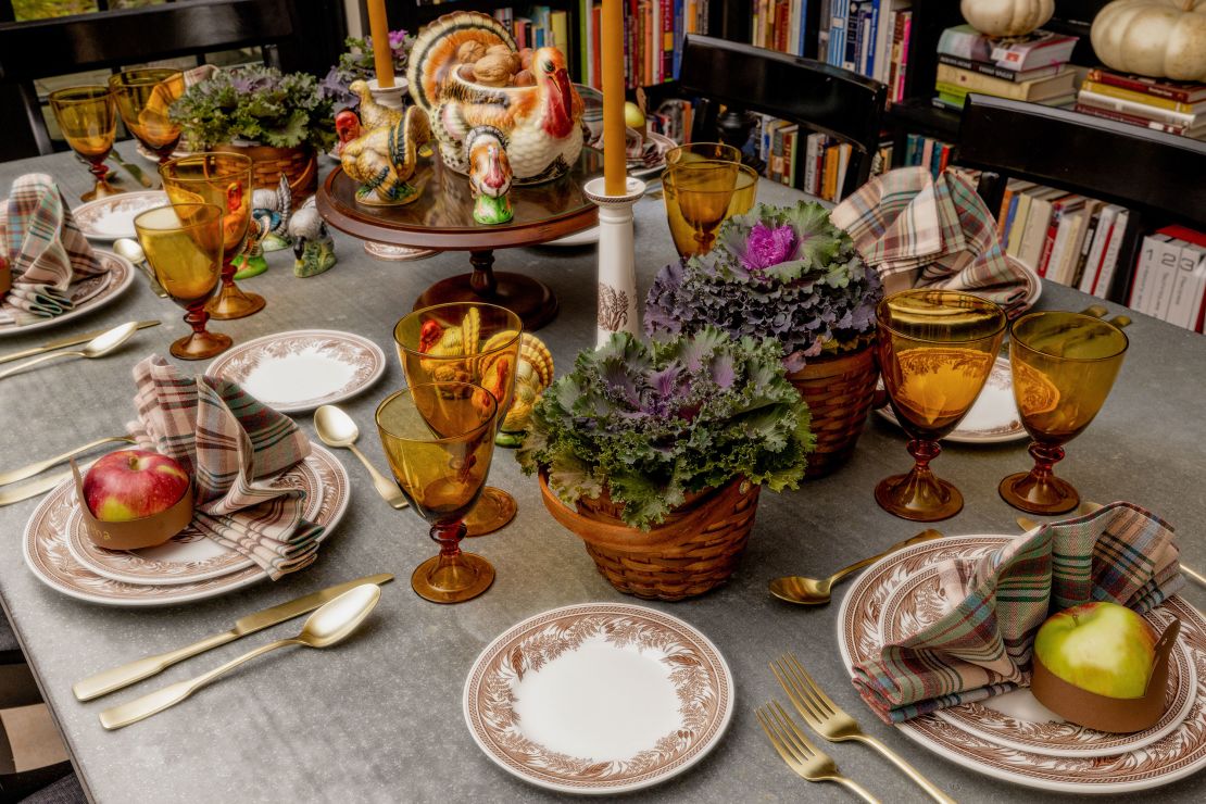 Dining table at Martha Stewart's Tenant House.