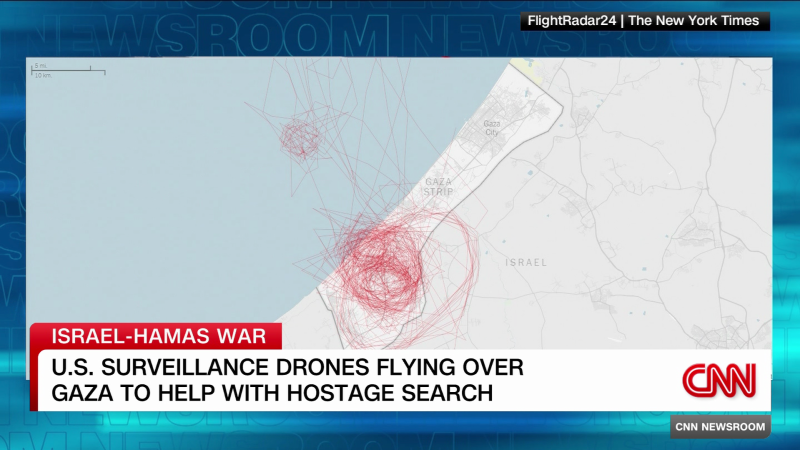 U.S. surveillance drones flying over Gaza to help with hostage search