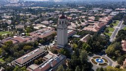 The Hoover Tower at Stanford University in Stanford, California, US, on Thursday, Sept. 14, 2023.