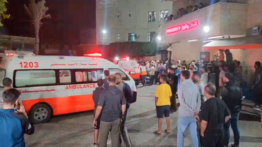 People injured in Israeli attacks on Al-Maghazi refugee camp are brought to Al-Aqsa Martyrs Hospital in Deir Al-Balah, Gaza on November 5.