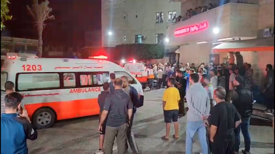 People injured in Israeli attacks on Al-Maghazi refugee camp are brought to Al-Aqsa Martyrs Hospital in Deir Al-Balah, Gaza on November 5.