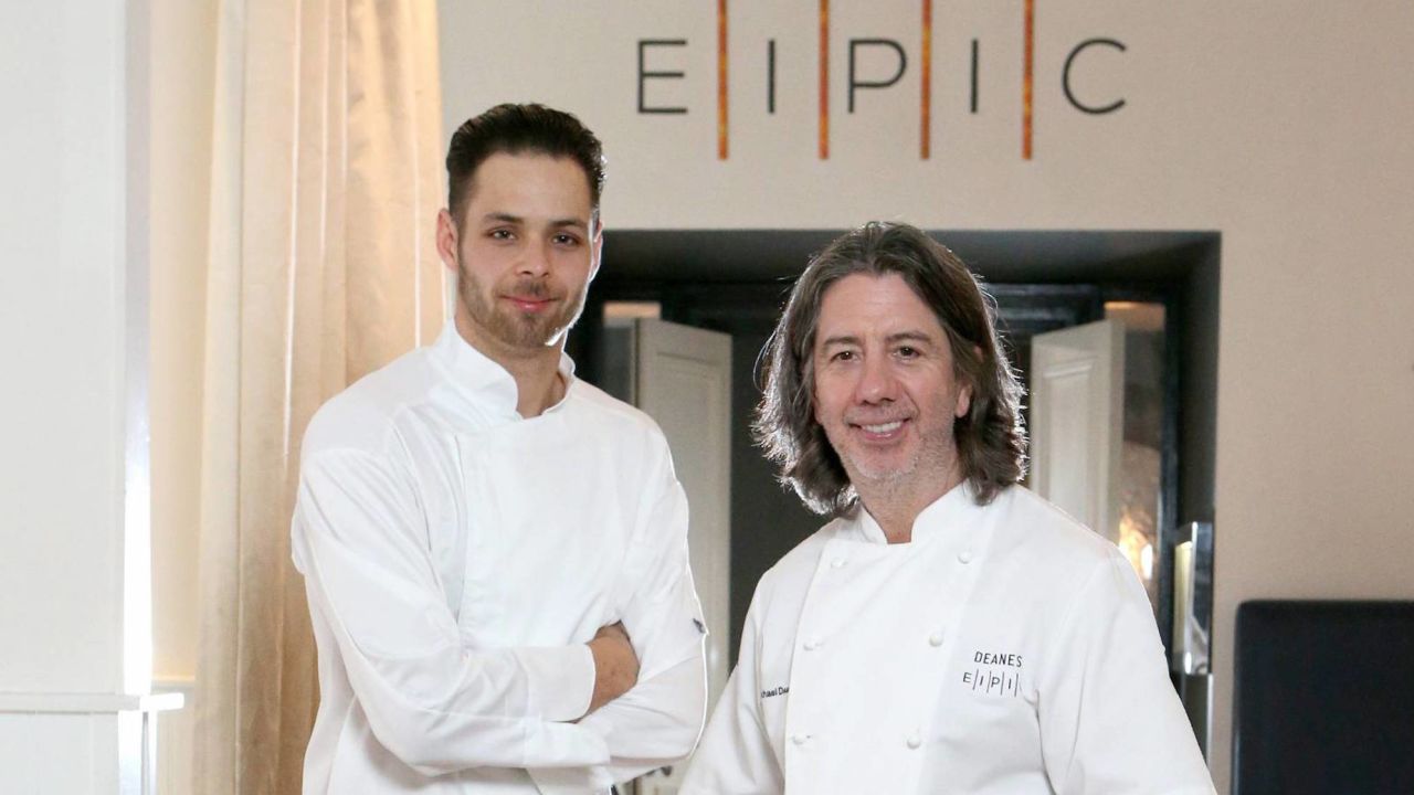 Michelin-starred chefs Alex Greene and Michael Deane of the Deanes Group in Northern Ireland.
