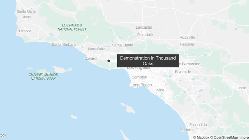 Thousand Oaks Protest Map