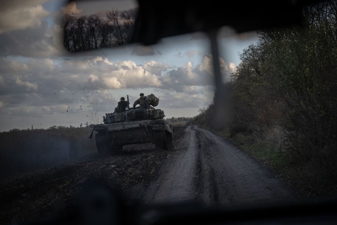 ZAPORIZHZHIA, UKRAINE - NOVEMBER 5: Soldiers of the 47th Brigade, tank department, of the Ukrainian army are seen  at the Tank front as the Russia-Ukraine war continues, in Zaporizhia's Oblast, Ukraine on November 05, 2023. (Photo by Ozge Elif Kizil/Anadolu via Getty Images)