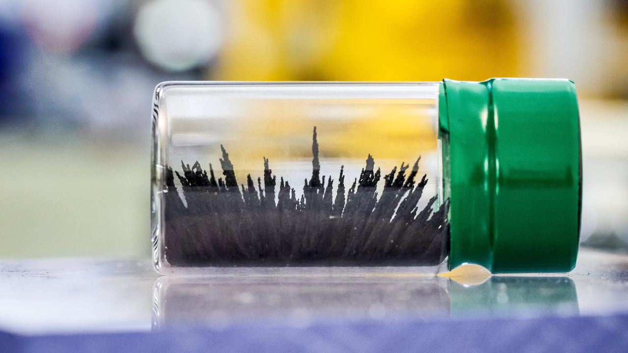 Iron Nitride manufactured by Niron Magnetics at the company's state-of-the-art facility in Minneapolis, MN in October 2023. (Photo by Sara Rubinstein for General Motors)