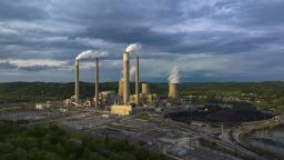 Aerial view of Jon Amos Power plant shows smoke stacks and cooling, Coal, Poca, West Virginia. (Photo by: Visions of America/Joseph Sohm/Universal Images Group via Getty Images)