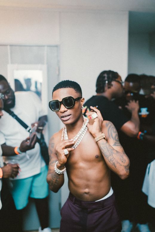 Akinfeleye says he's cultivated a close relationship with a number of Afrobeats artists, particularly Wizkid (pictured in Puerto Rico, 2022). Wizkid, who will be the focus of the photographer's upcoming photobook "Eagle Eye," allowed Akinfeleye into his inner circle on tour. "Wiz is a very private person," the photographer said, "(there's) not a lot of people around him."