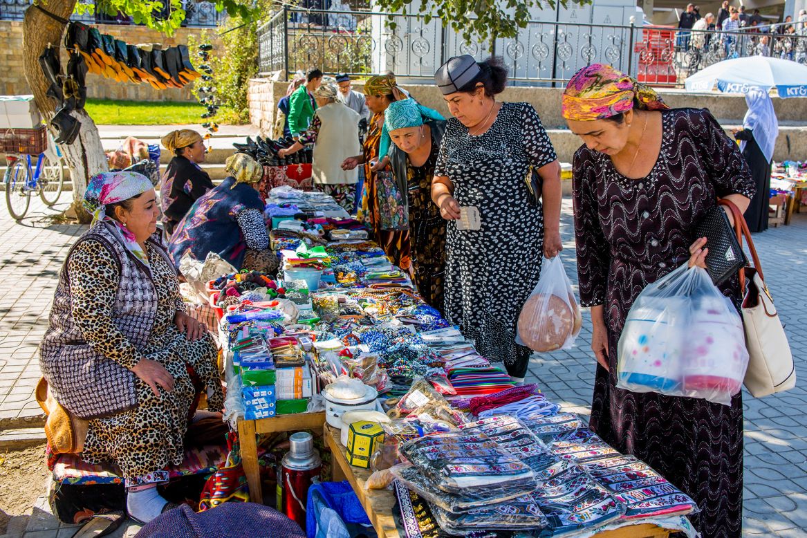 <strong>Siab Bazaar: </strong>Samarkand's lively Siab Bazaar offers shopping and local eats.