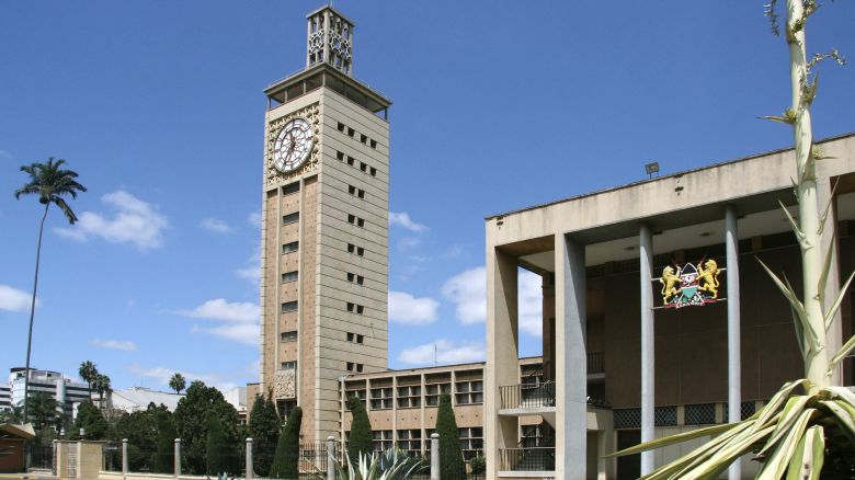Parliament House clock tower in the capital city Nairobi, Kenya, East Africa. (Photo by: Arterra/Universal Images Group via Getty Images)