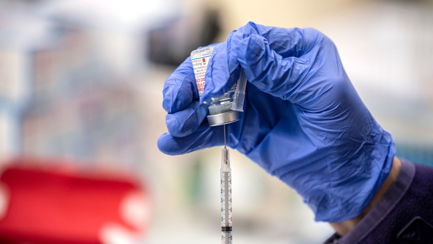 SAN ANTONIO, TX - MARCH 29: A nurse fills up a syringe with the Moderna Covid-19 vaccine at a vaccination site at a senior center on March 29, 2021 in San Antonio, Texas. Texas has opened up all vaccination eligibility to all adults starting today. Texas has had a slower roll out than some states and with the increase in eligibility leaders are hoping more and more citizens get vaccinated. (Photo by Sergio Flores/Getty Images)