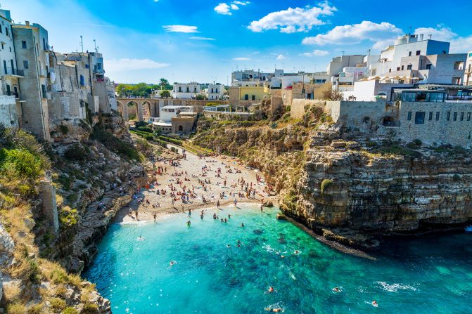 <strong>Life's a beach: </strong>Polignano is famous for its coastal setting. 