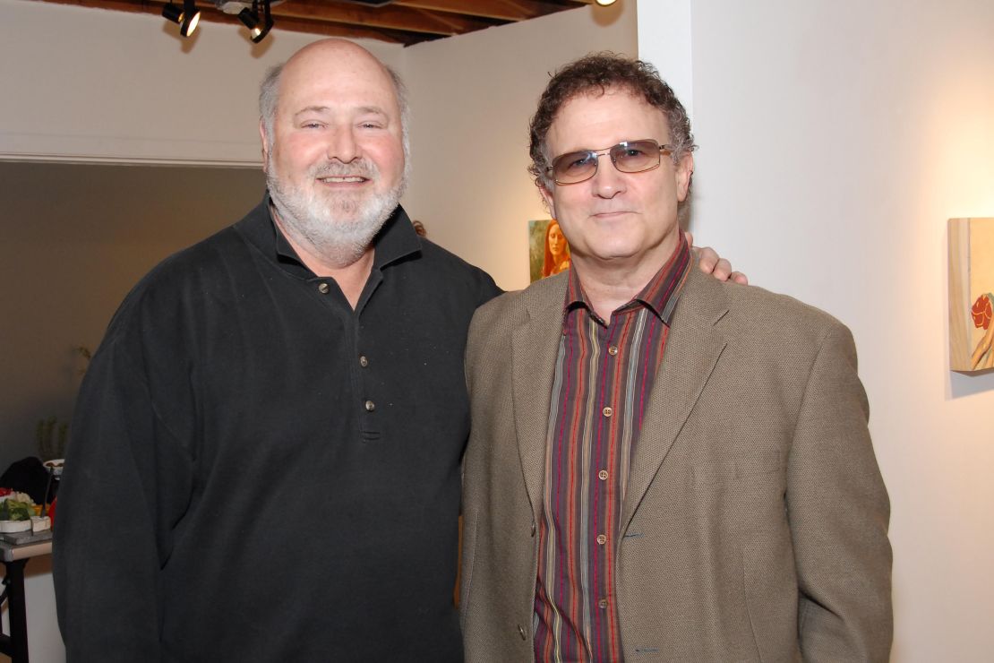 Rob Reiner and Albert Brooks attend Private Preview Exhibition of "Mom's Friends" new Paintings by Kimberly Brooks hosted by Heather Taylor and Alex de Cordoba at Taylor De Cordoba Gallery on March 2, 2007 in Los Angeles, California. (Stefanie Keenan/Patrick McMullan/Getty Images)