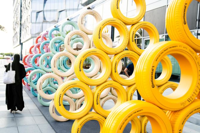 Moey Studio designed these "Circles of Trust," which give discarded tires a new life.