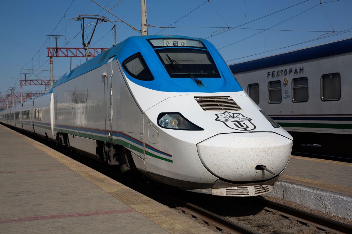<strong>Afrosiyob Express: </strong>This high-speed train takes travelers to Samarkand from the capital, Tashkent, in around two hours. 