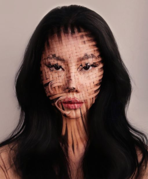 In "Portrait 2019," the artist expressed the feeling she was made up of pieces woven together. 