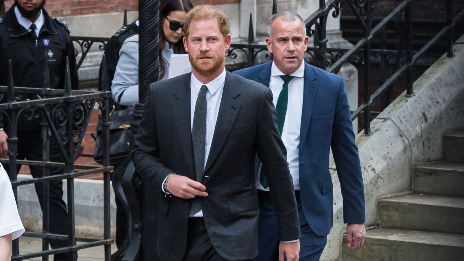 The Duke of Sussex leaves the UK High Court after attending the fourth day of the preliminary hearing in a privacy case against Associated Newspapers Limited, the publisher of the Daily Mail, over alleged phone-tapping and privacy breaches on March 30, 2023. 