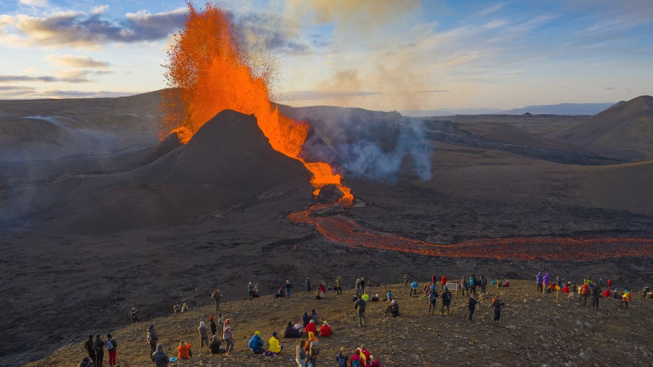 The Fagradalsfjall volcano on the Reykjanes Peninsula has erupted every year since 2021 (pictured). 