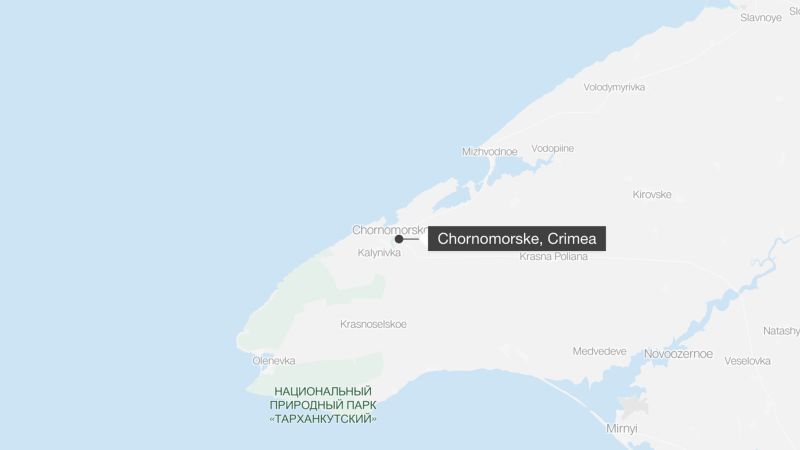 Украина утверждает, что разбомбила два российских десантных корабля в Крыму с помощью военно-морских дронов
