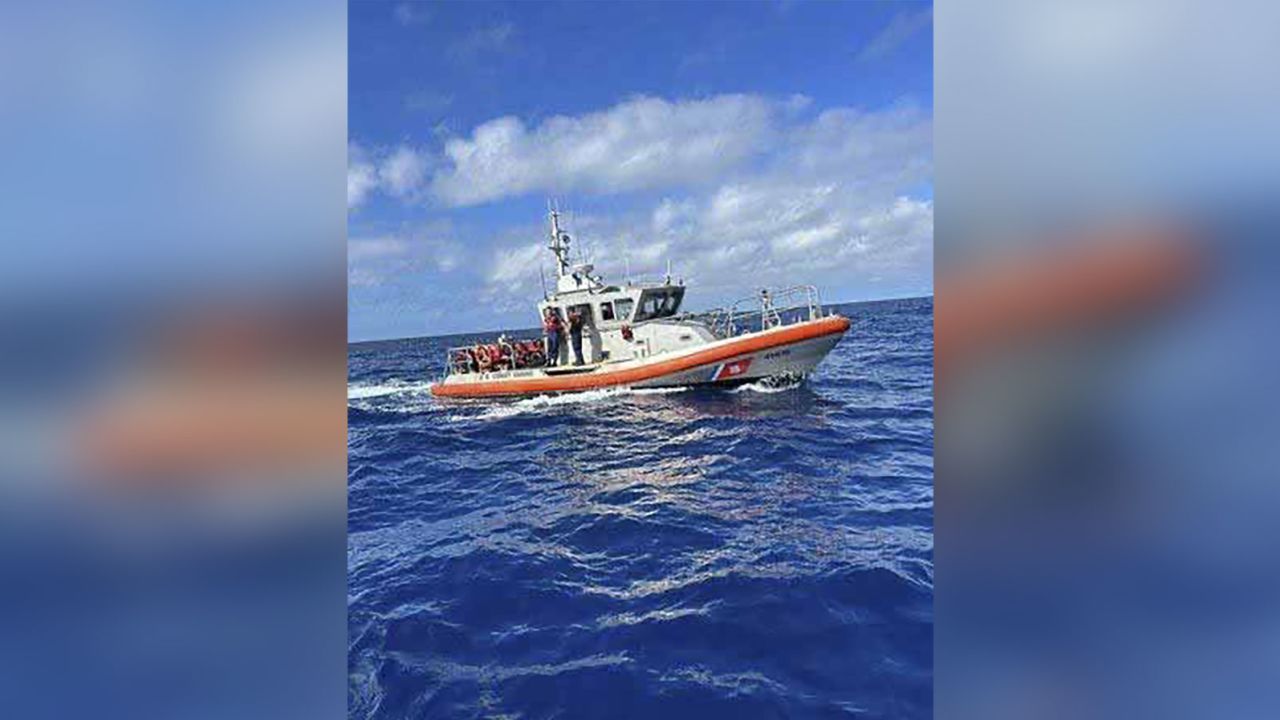 The United States Coast Guard says crews rescued 34 migrants from the water in Florida after the vessel they were in sank on Friday.