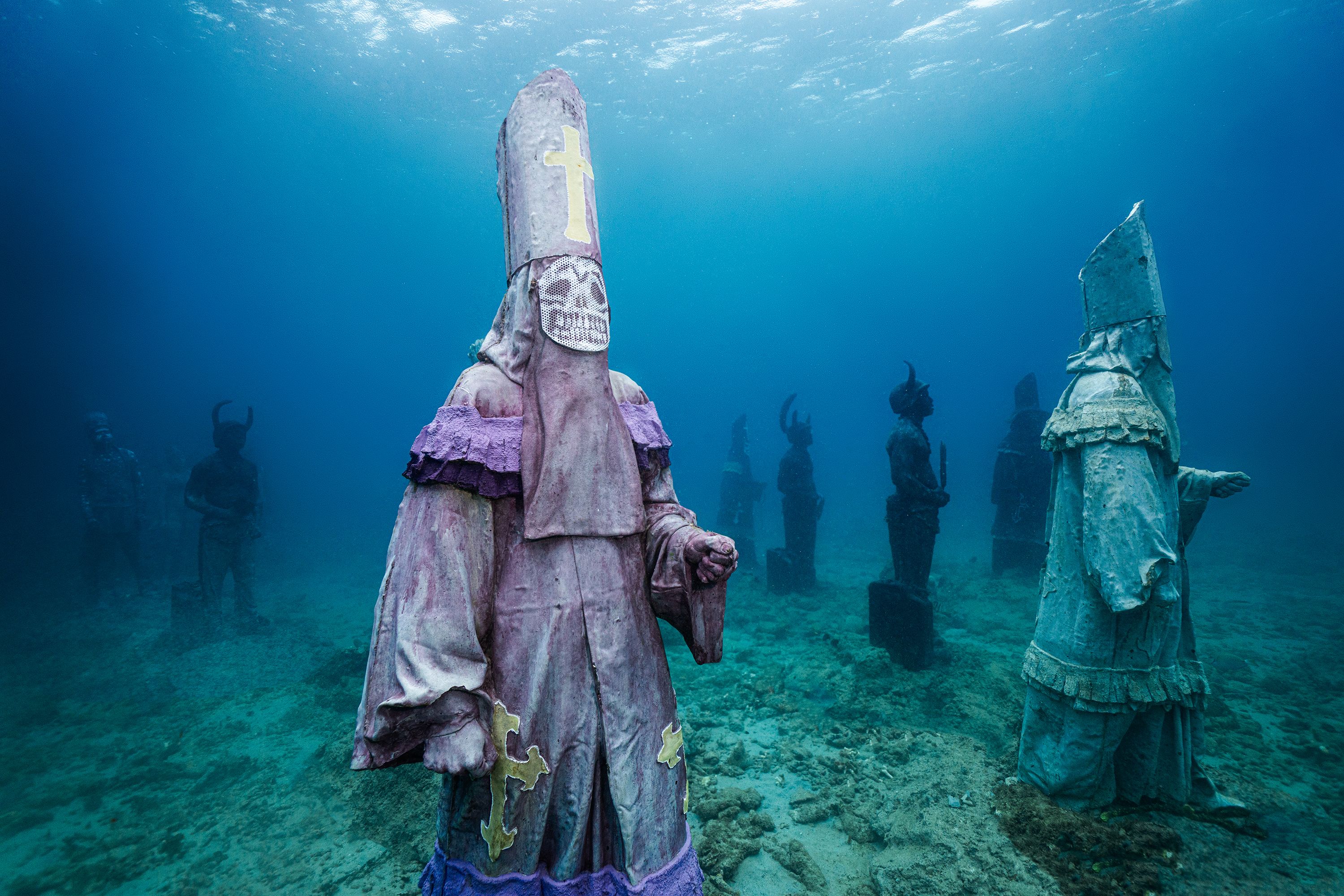Ghostly new figures come to world's first underwater gallery in
