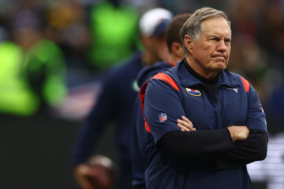 American Football - NFL - Indianapolis Colts v New England Patriots - Deutsche Bank Park, Frankfurt, Germany - November 12, 2023
New England Patriots head coach Bill Belichick before the match REUTERS/Kai Pfaffenbach