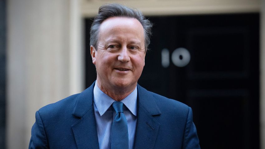 LONDON, ENGLAND - NOVEMBER 13: Britain's former Prime Minister, David Cameron, leaves 10, Downing Street after being appointed Foreign Secretary in a Cabinet reshuffle on November 13, 2023 in London, England. Rishi Sunak came under pressure last week to sack Suella Braverman after she wrote an article criticising the Met Police over Pro-Palestinian Marches which was not signed off by Downing Street. At the weekend, several far-right protestors were arrested after confrontations at the Cenotaph during the Armistice Day service.  (Photo by Carl Court/Getty Images)