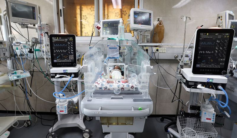 Gaza hospital: Newborns taken off incubators wrapped in foil to keep ...