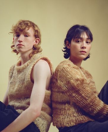 It has made prototypes of human hair coats, jumpers, and blazers. Pictured is its first prototype, a sweater with a wool-like feel. "I needed to make a product that people can relate to, and the jumper was one of the most feasible prototypes we could make, but also the most relatable," said co-founder Zsofia Kollar.  