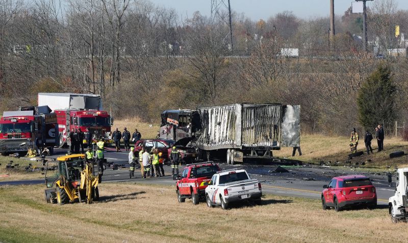 Ohio I 70 bus crash Six people heading to a school band