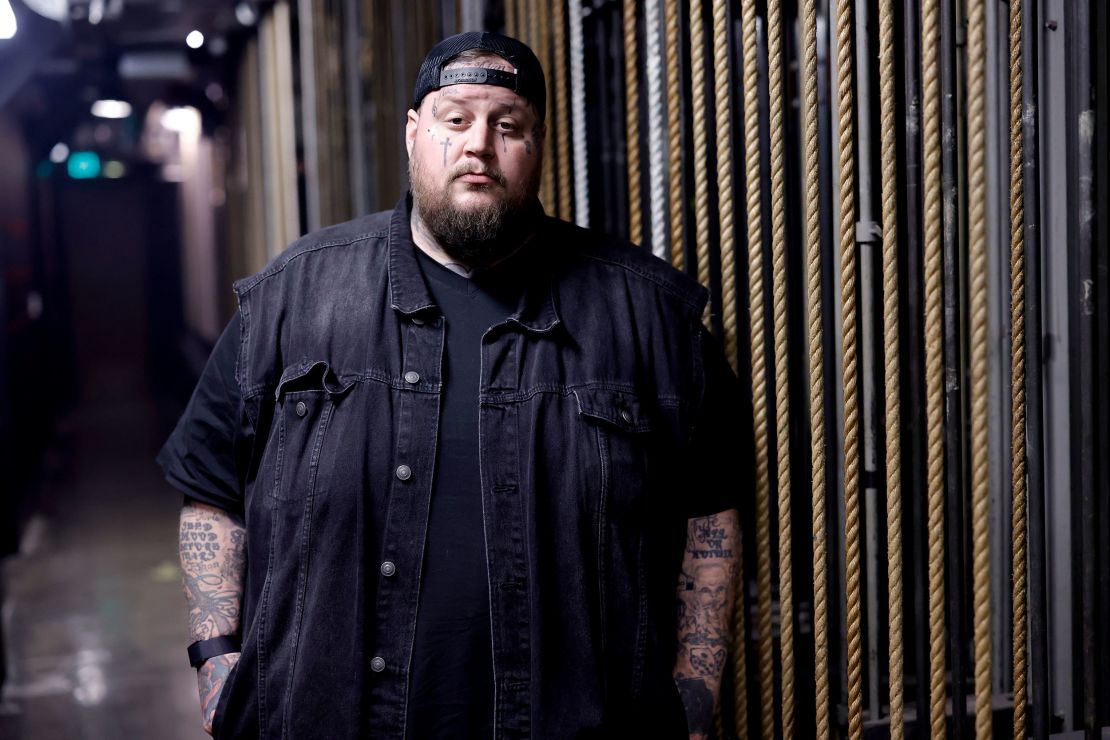 BURBANK, CALIFORNIA – SEPTEMBER 11: (For editorial use only) Jelly Roll appears backstage at iHeartRadio Live with Jelly Roll: A Special 9/11 Tribute at the iHeartRadio Theater on September 11, 2023 in Burbank, California. (Photo by Kevin Winter/Getty Images for iHeartRadio)