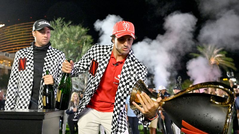 Carlos Sainz Victorious in First-Ever Netflix Cup and Breaks the Trophy in Celebration