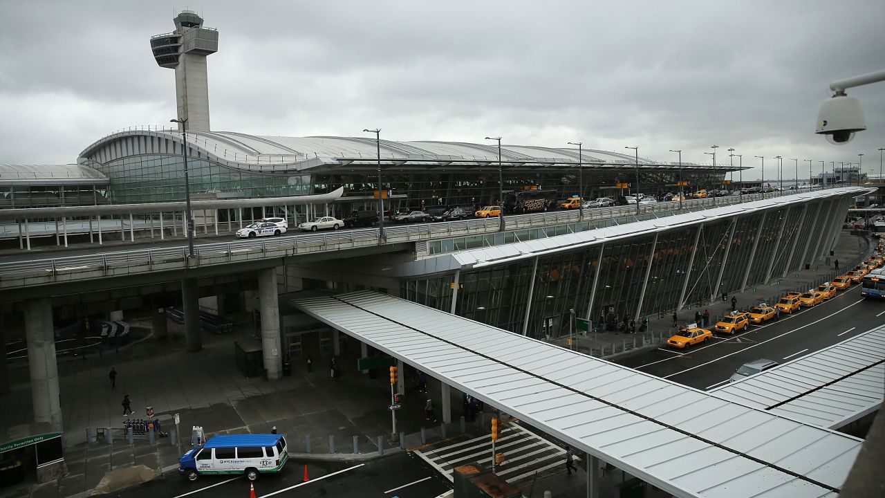 The international arrivals terminal is viewed at New York's John F. Kennedy Airport  (JFK ) airport on October 11, 2014 in New York City.