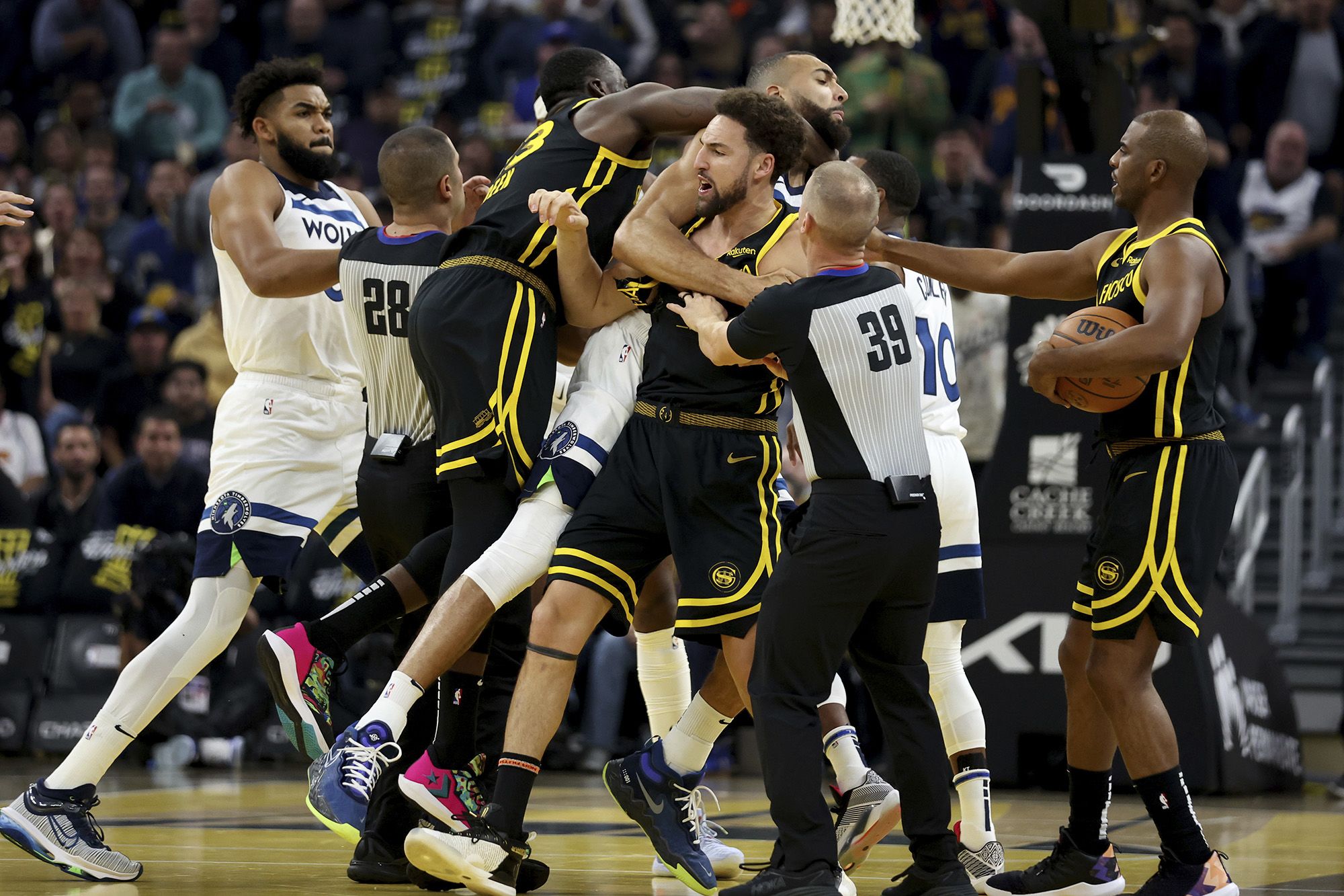 NBA In-Season Tournament: Multiple players ejected after altercation in  Minnesota Timberwolves win over Golden State Warriors