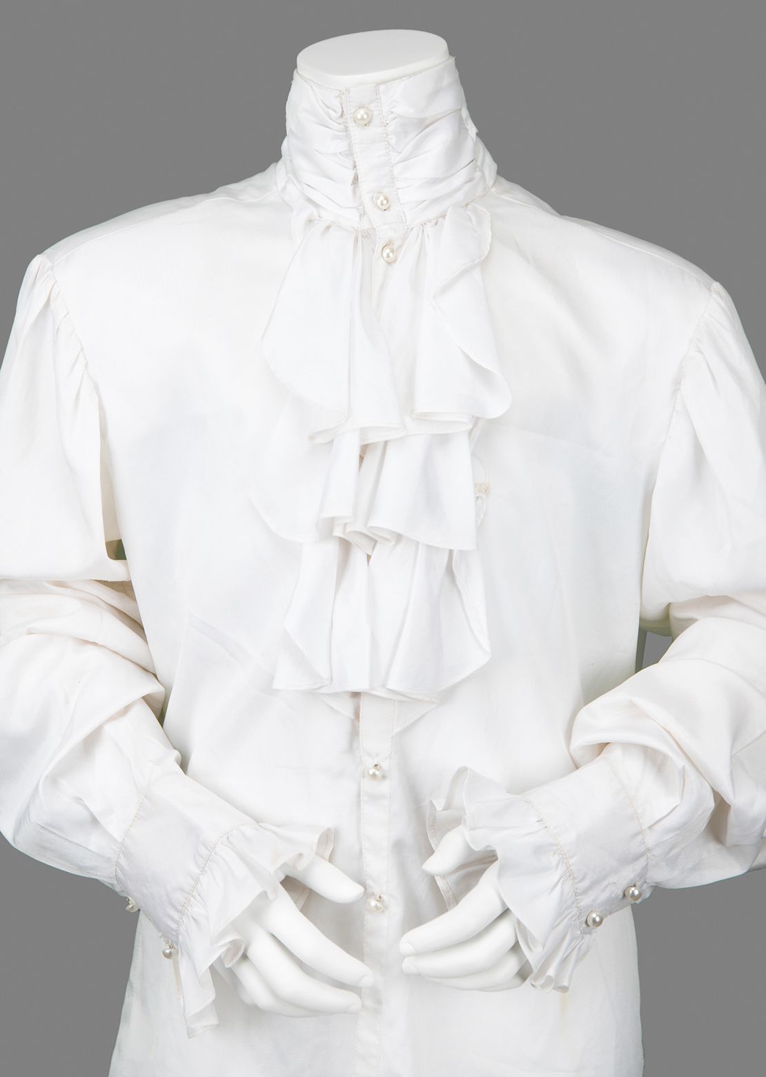 Prince's Stage-Worn White Ruffled Shirt from the 12th Annual American Music Awards