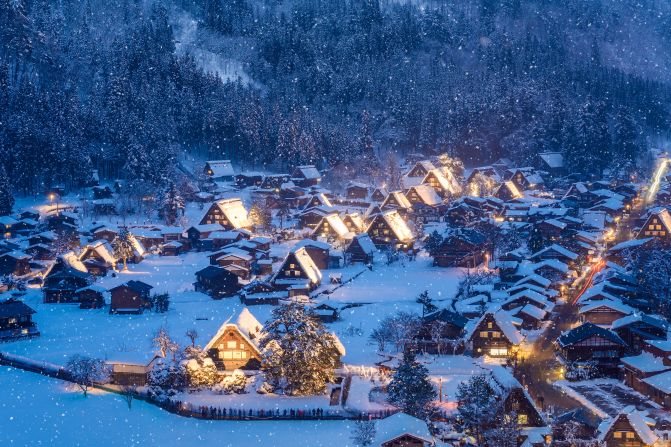 <strong>Best tourism villages:</strong> Since 2021, the United Nations World Tourism Organization (UNWTO) has recognized small towns around the globe, such as Shirakawa, Japan -- pictured here -- working to promote sustainable tourism. 