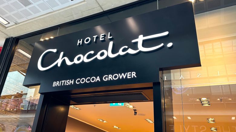 Trafford Centre, Manchester,  London, ENGLAND - September 2023:  Hotel Chocolat  External Store Sign (Photo by Peter Dazeley/Getty Images)