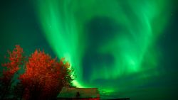 BETTLES, AK - SEPTEMBER 8: Northern lights (aurora borealis) animate the night sky on September 8, 2022 in Bettles, Alaska. The village serves as a gateway for flights to Gates of the Arctic National Park and Reserve. (Photo by Bonnie Jo Mount/The Washington Post via Getty Images)